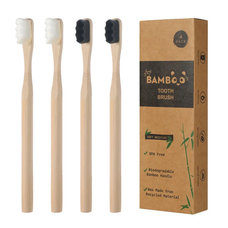 Biodegradable Bamboo Toothbrush Set